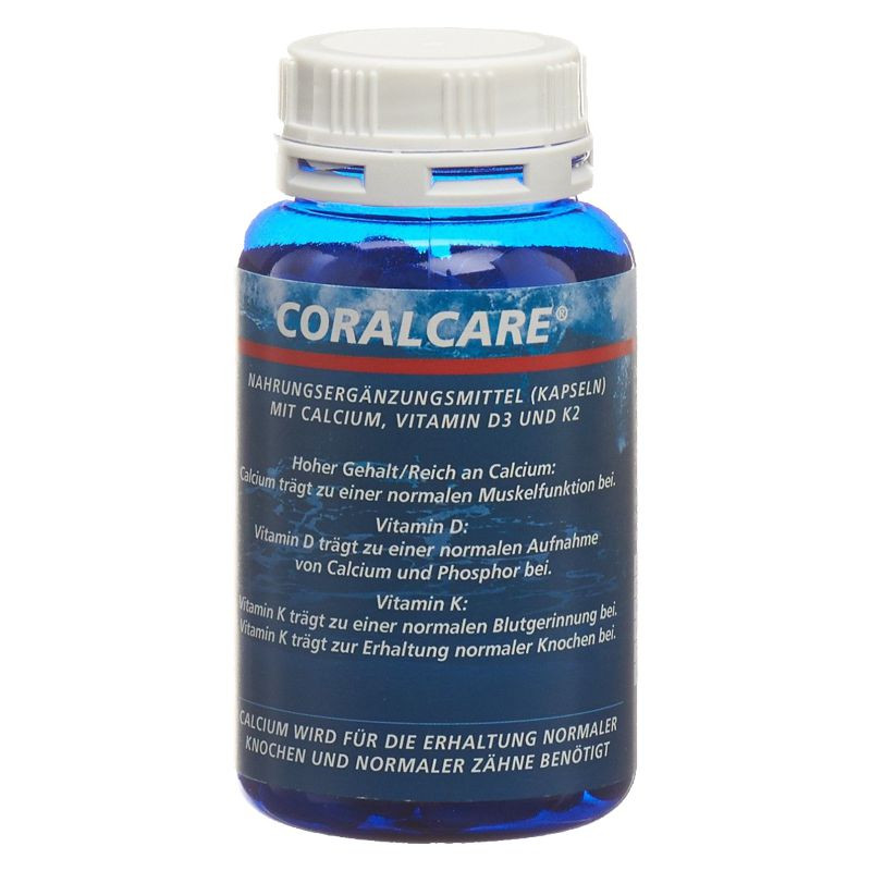 Coralcare Calcium Kapseln 750 mg Vitamin D3 + K2 120 Stück Coralcare Calcium Kapseln 750 mg Vitamin D3 + K2 120 Stück