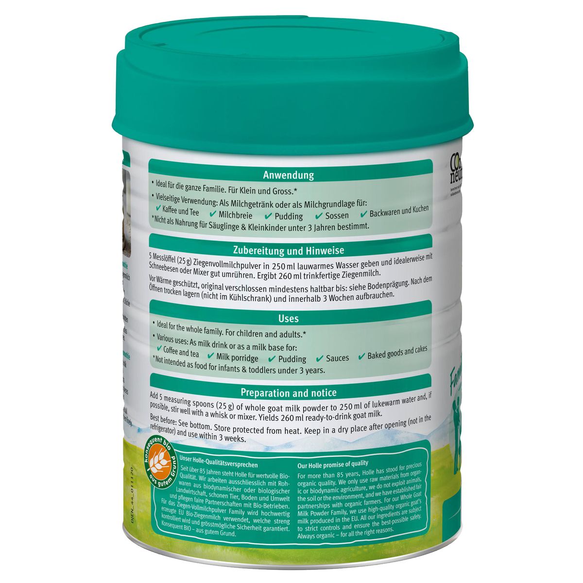 Holle Bio-Ziegenvollmilchpulver Family 400 g Holle Bio-Ziegenvollmilchpulver Family 400 g