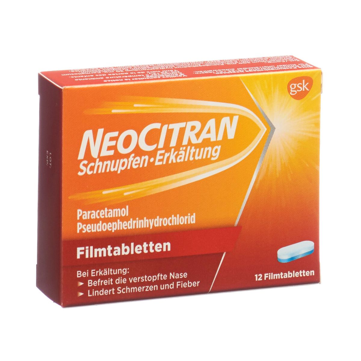 NEOCITRAN Schnupfen/Erkältung Filmtabletten 12 Stück NEOCITRAN Schnupfen/Erkältung Filmtabletten 12 Stück