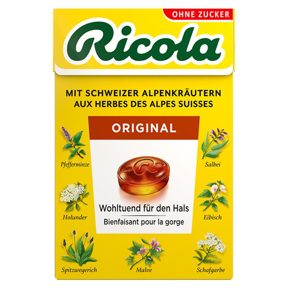 Ricola Original Bonbons ohne Zucker Box 50 g Ricola Original Bonbons ohne Zucker Box 50 g