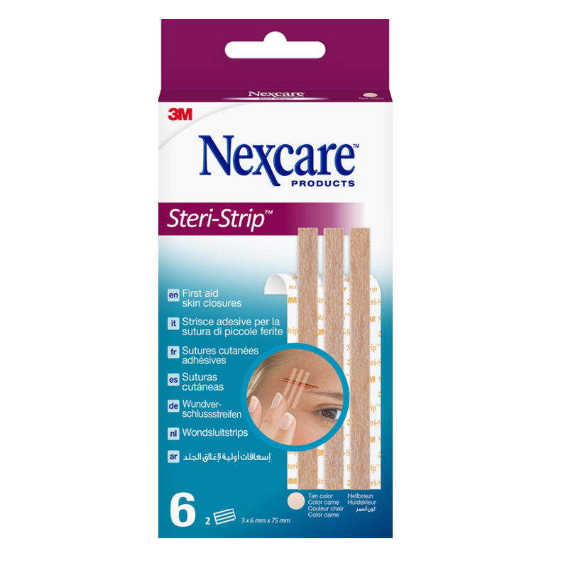 3M NEXCARE Steri Strip 6x75mm beige 6 Stück 3M NEXCARE Steri Strip 6x75mm beige 6 Stück