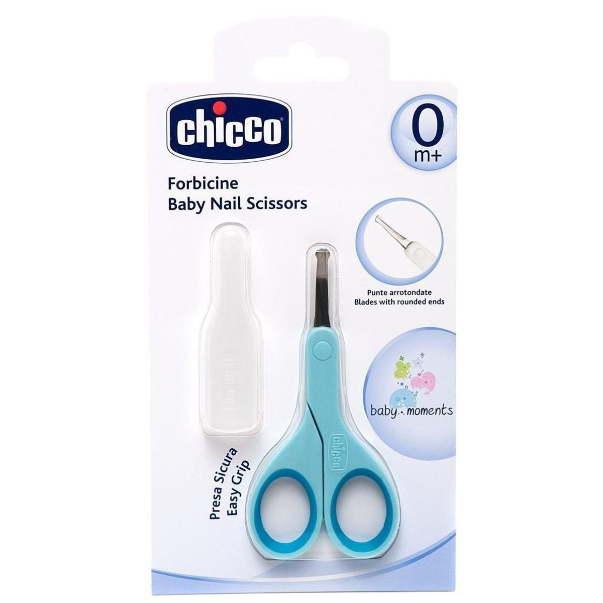 CHICCO Babyschere mit Schutzkappe hellblau CHICCO Babyschere mit Schutzkappe hellblau
