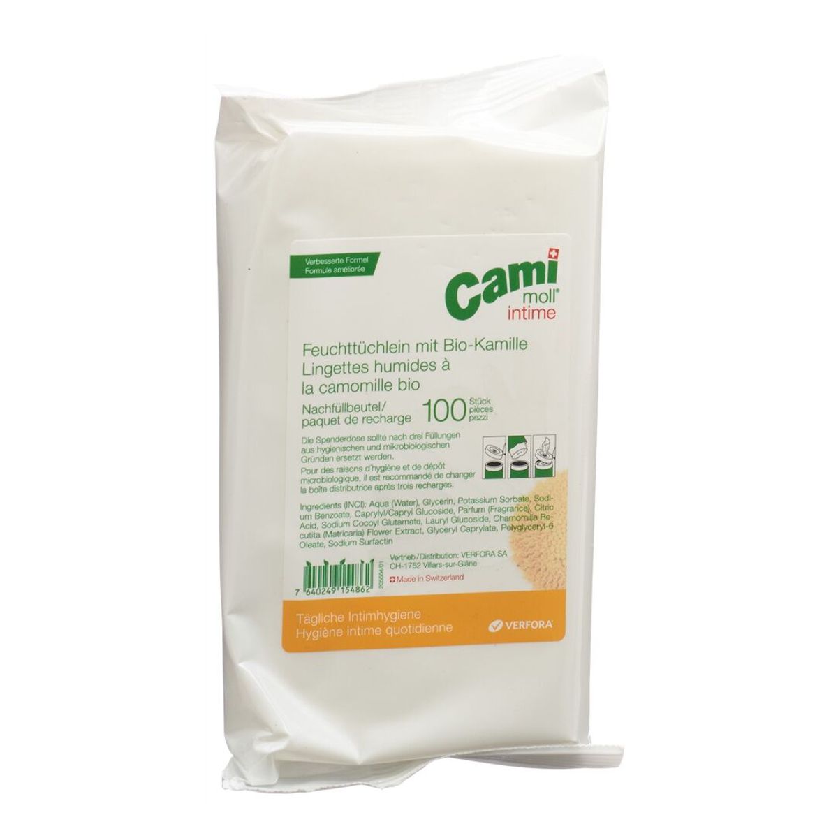 Cami Moll intime Feuchttücher refill NF 100 Stück Cami Moll intime Feuchttücher refill NF 100 Stück