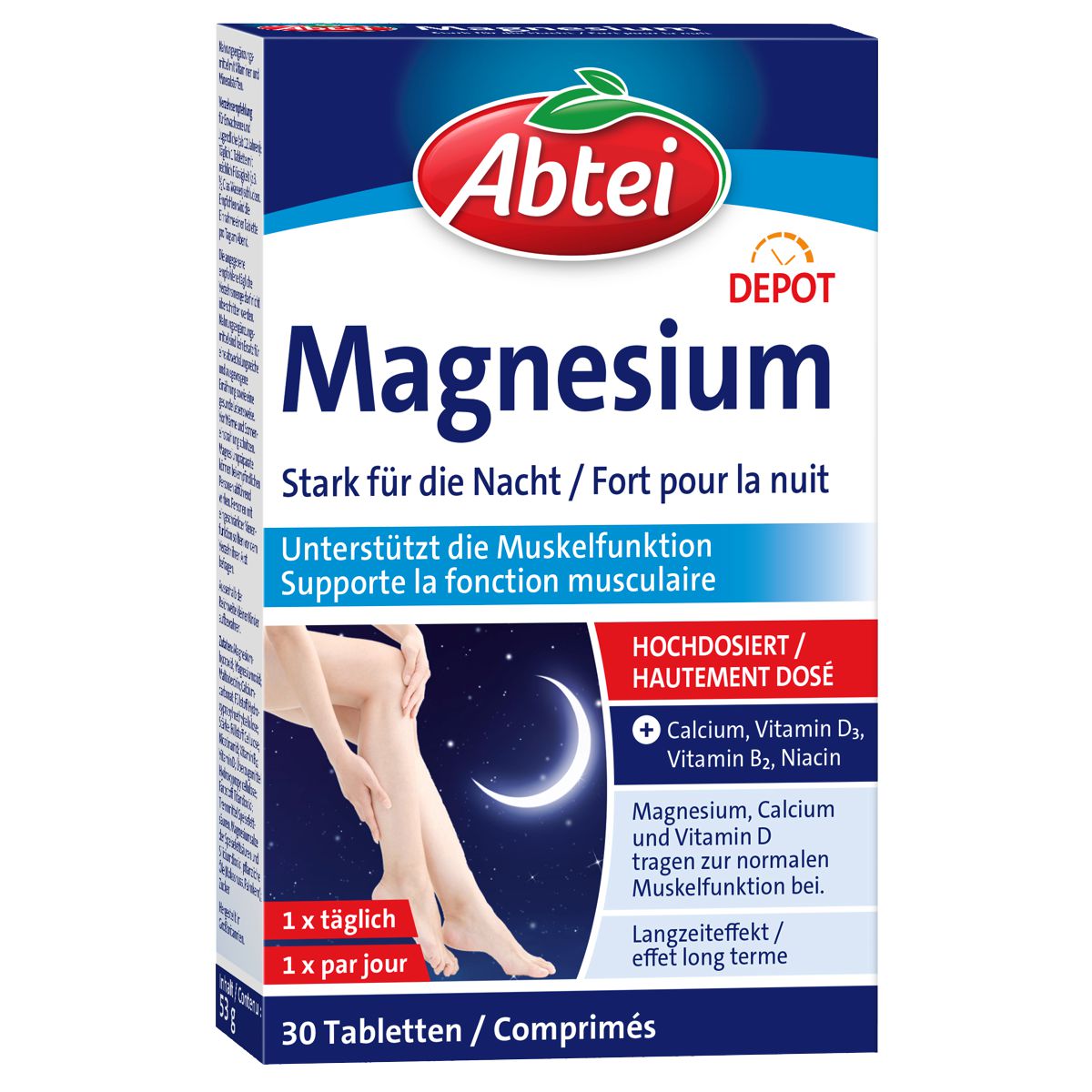 Abtei Magnesium stark für Nacht Tabletten Depot 30 Stück Abtei Magnesium stark für Nacht Tabletten Depot 30 Stück