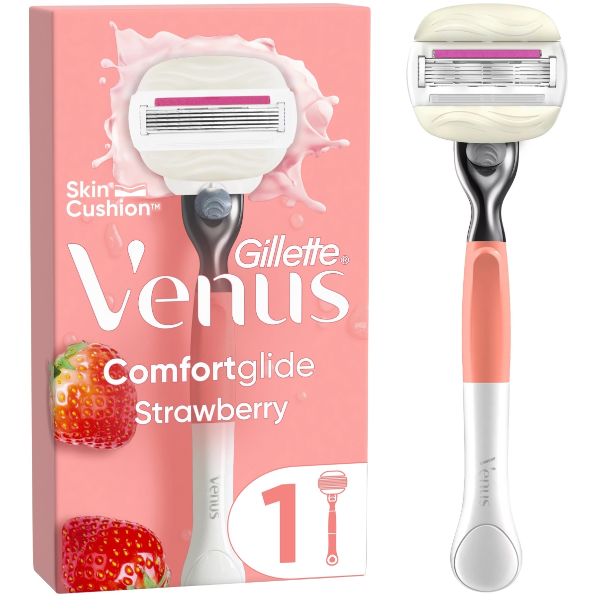 Gillette Venus Comfort Rasierer Strawberry Edition 1 Klinge