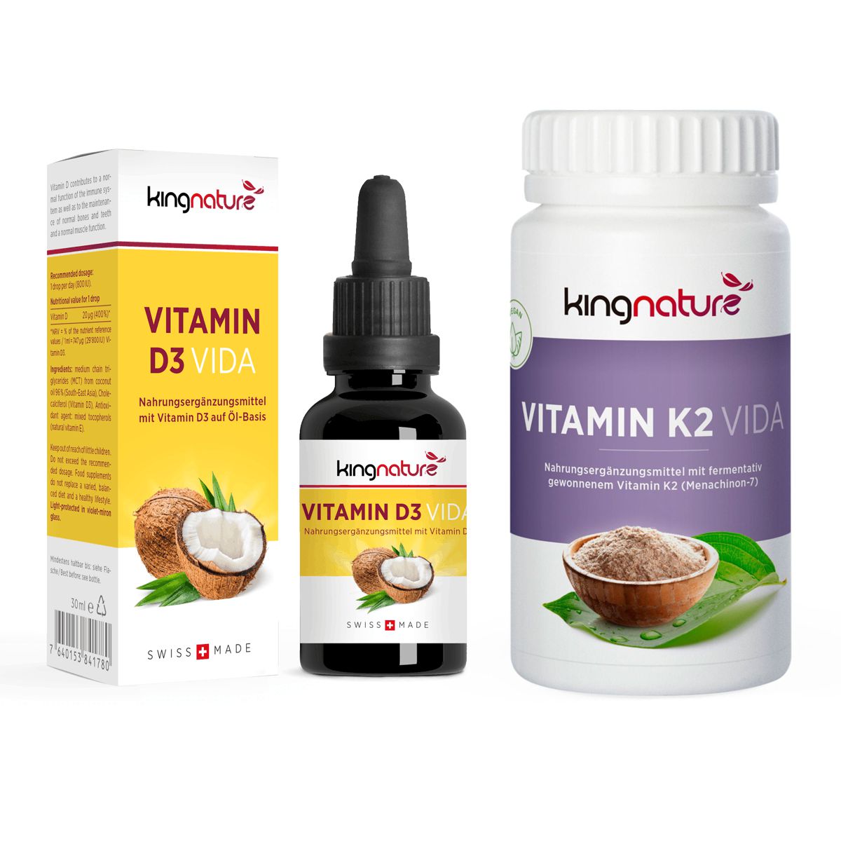 Kingnature Vitamin D3 & Vitamin K2 Set Kingnature Vitamin D3 & Vitamin K2 Set
