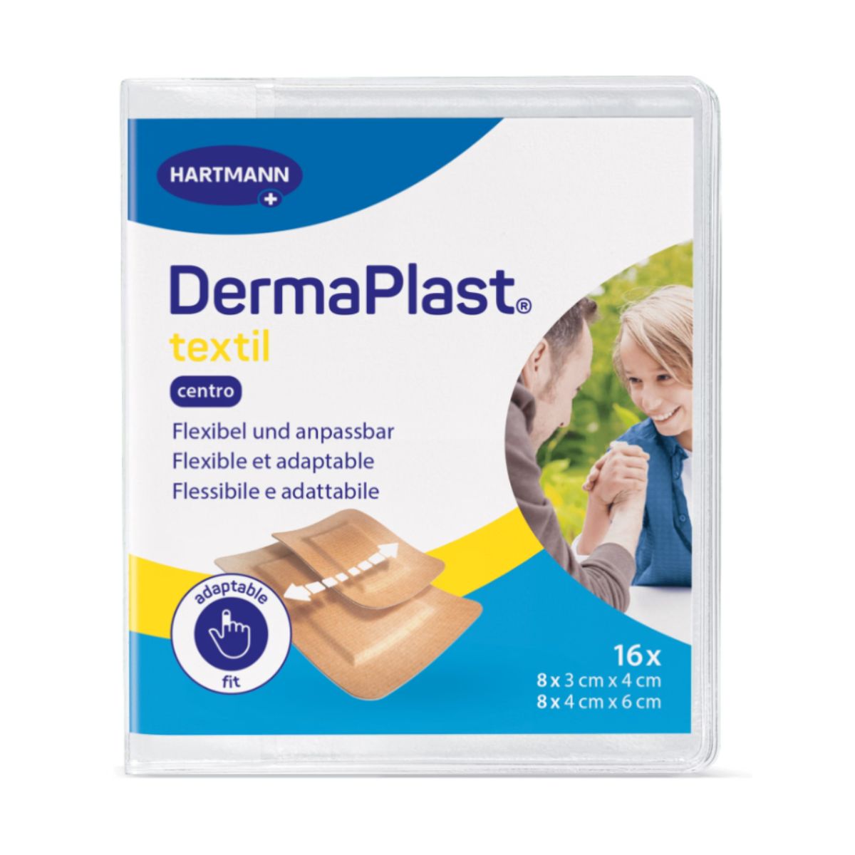 DERMAPLAST TEXTIL Centro Strips hautfarbig
