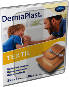 DERMAPLAST TEXTIL Centro Strips hautfarbig