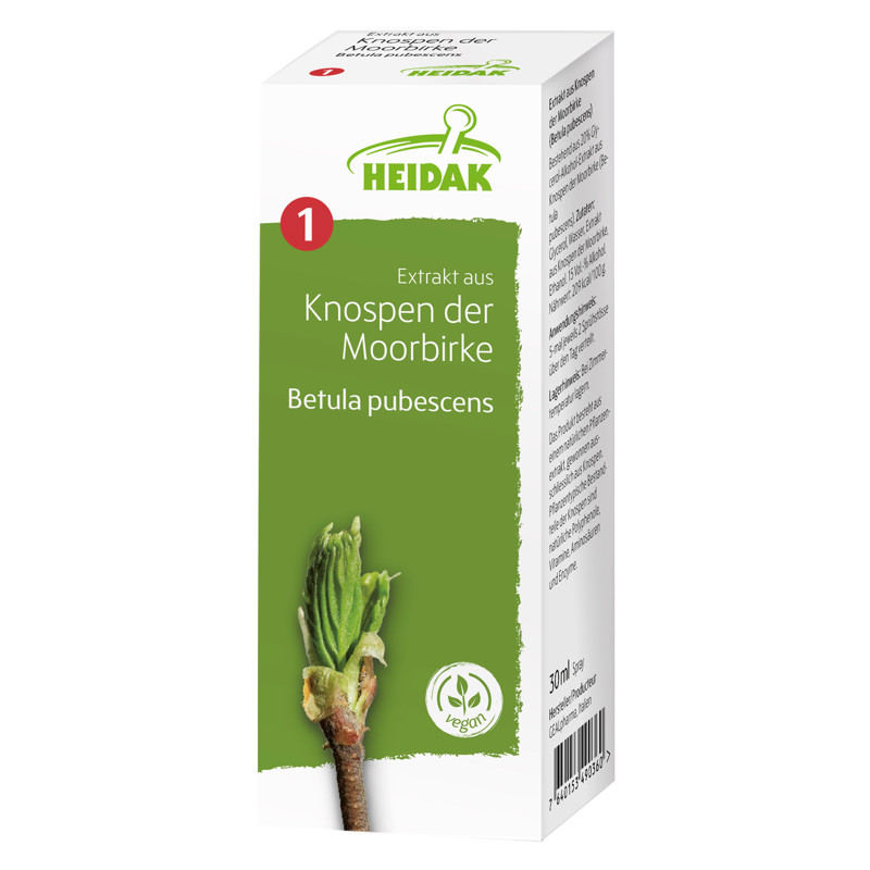 Heidak Knospe Moorbirke Betula pubescens Flasche 30 ml Heidak Knospe Moorbirke Betula pubescens Flasche 30 ml