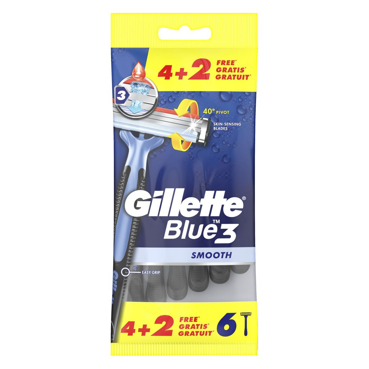 GILLETTE Blue 3 Smooth Einwegrasierer 6 Stück GILLETTE Blue 3 Smooth Einwegrasierer 6 Stück