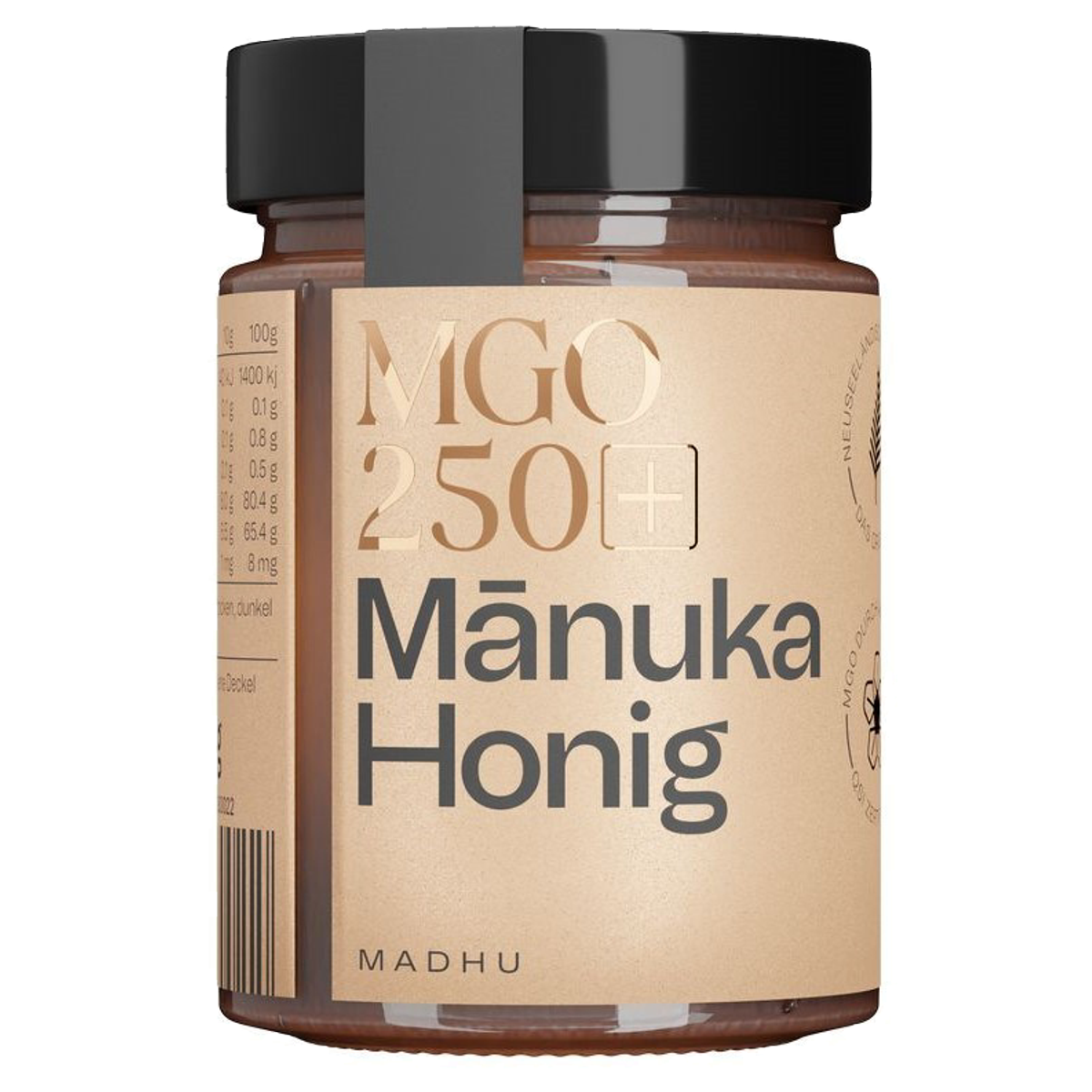 Madhu Honey Manuka Honig MGO250 Glas 500 g