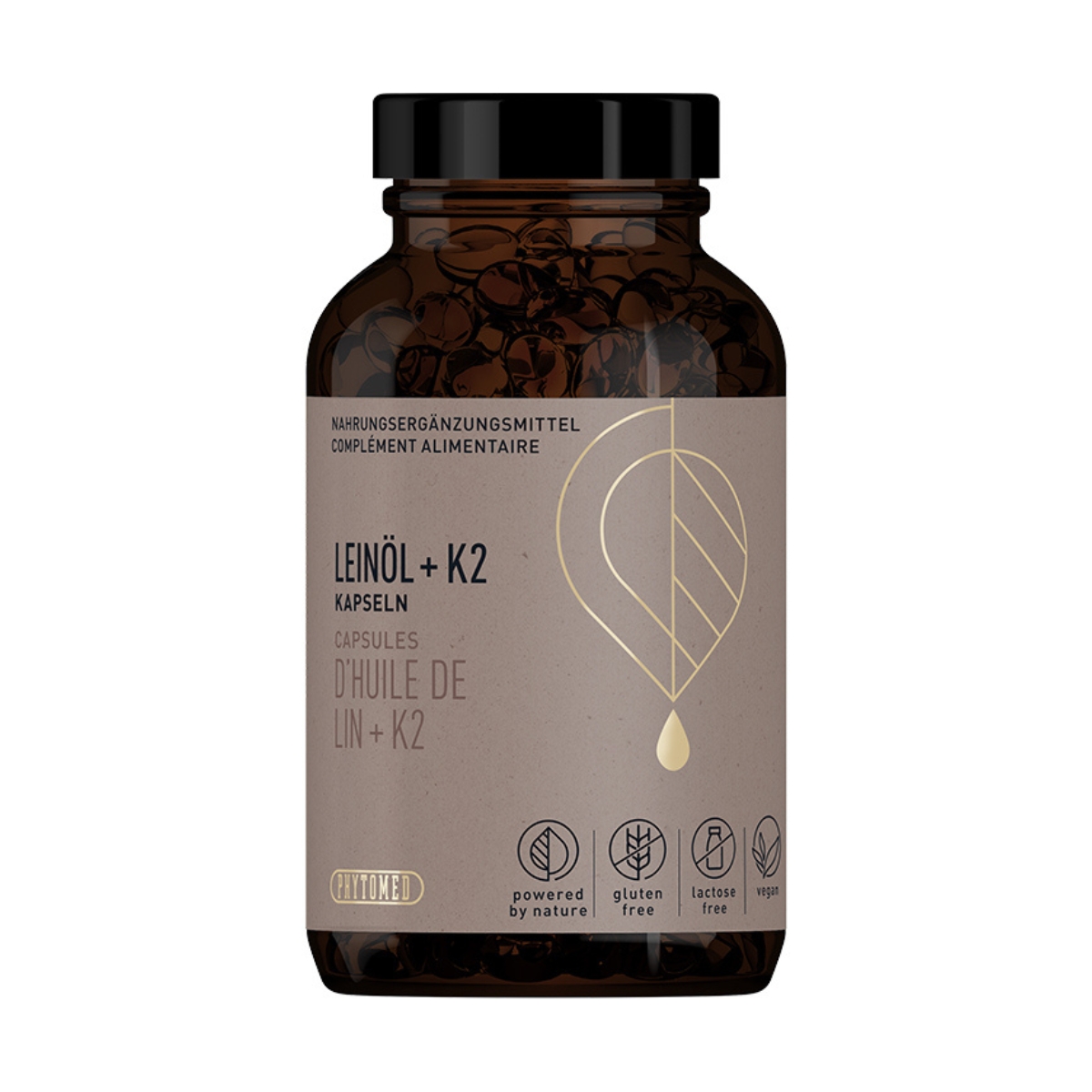 Phytomed Leinöl Bio 500 mg + Vitamin K2 Kapseln Phytomed Leinöl Bio 500 mg + Vitamin K2 Kapseln