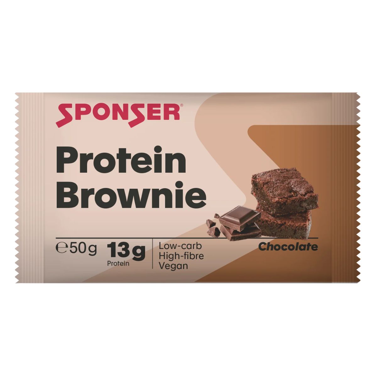 Sponser Low Carb Barre protéinée au chocolat et au brownie 50 g