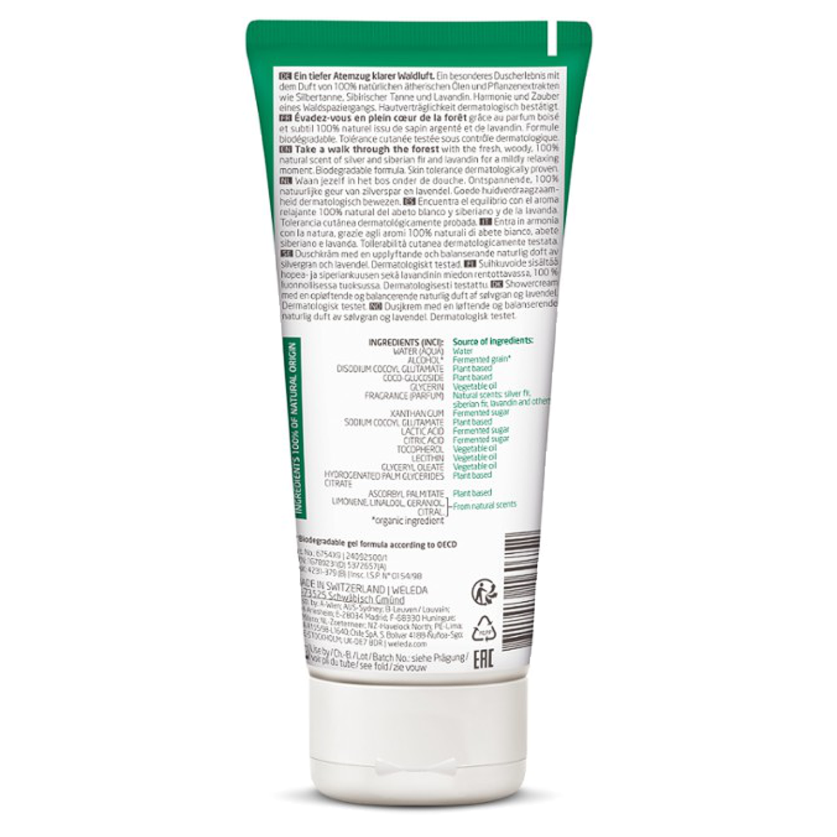 Weleda Aroma Shower Harmony Tube 200 ml