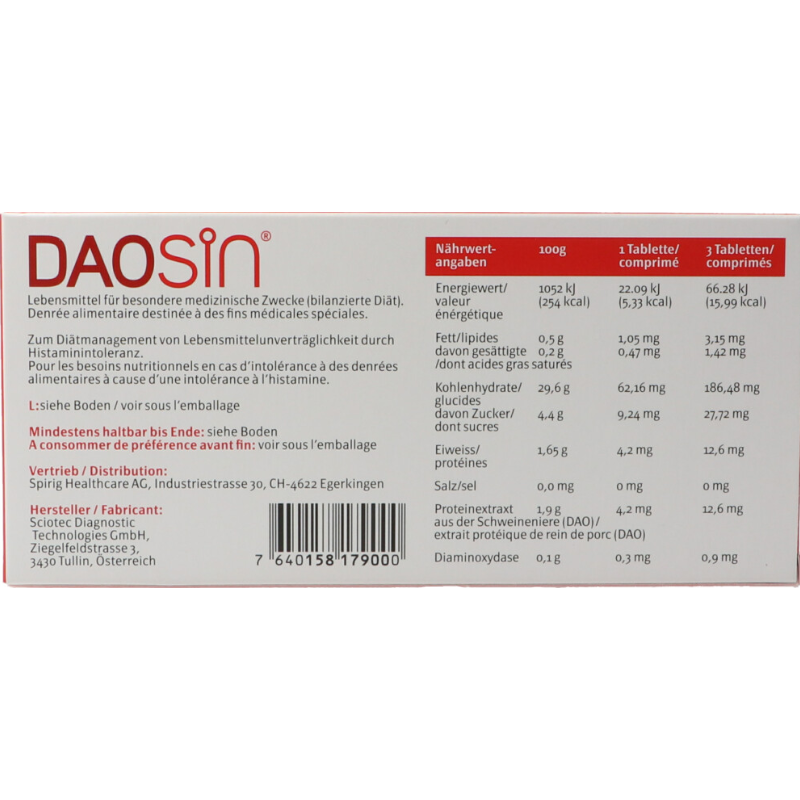 Daosin Tabletten 30 Stück Daosin Tabletten 30 Stück