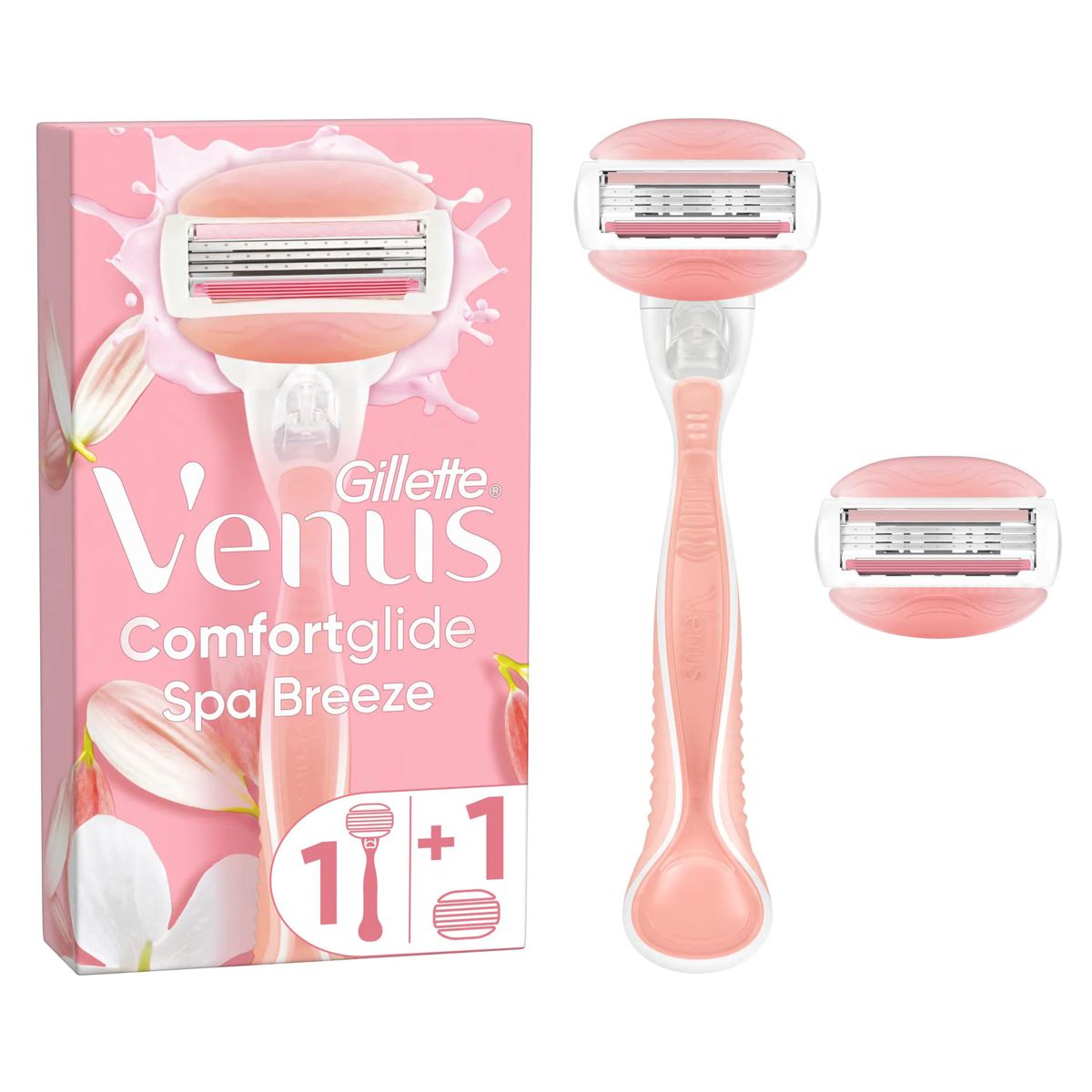 GILLETTE Venus Comfort Rasierapparat Spa Breeze 2 Klingen