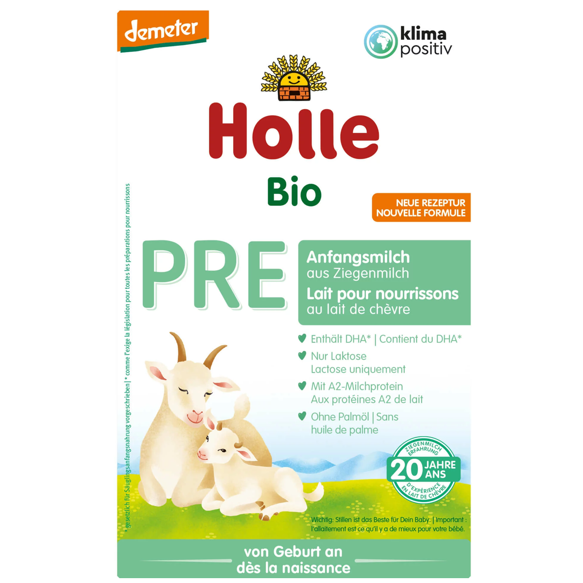 Holle Bio-Anfangsmilch PRE Ziegenmilch 400 g Holle Bio-Anfangsmilch PRE Ziegenmilch 400 g