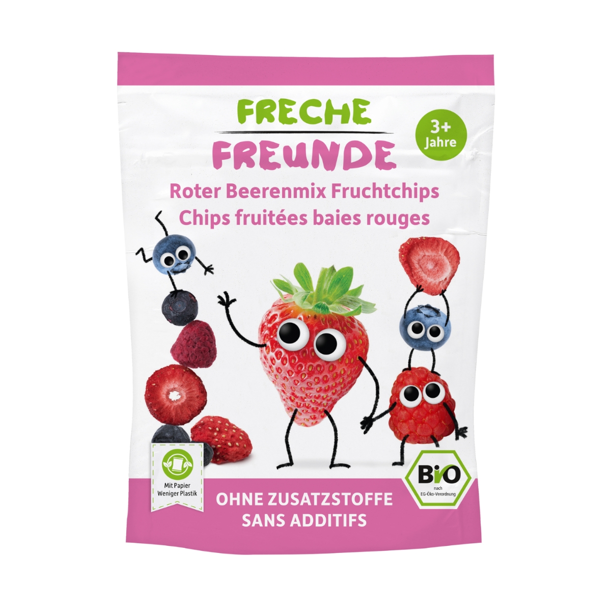 Chips de fruits coquins, mélange de baies rouges 10 g Chips de fruits coquins, mélange de baies rouges 10 g