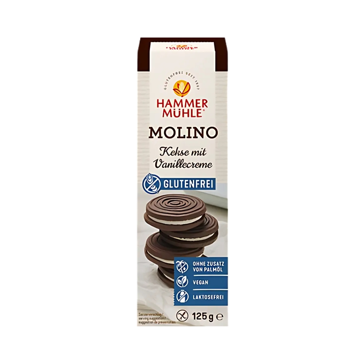 Hammermühle Molinokeks Vanillecreme glutenfrei 125 g Hammermühle Molinokeks Vanillecreme glutenfrei 125 g