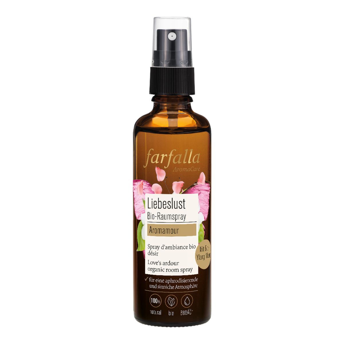 FARFALLA Bio-Raumspray Aromamour Liebeslust 75 ml FARFALLA Bio-Raumspray Aromamour Liebeslust 75 ml
