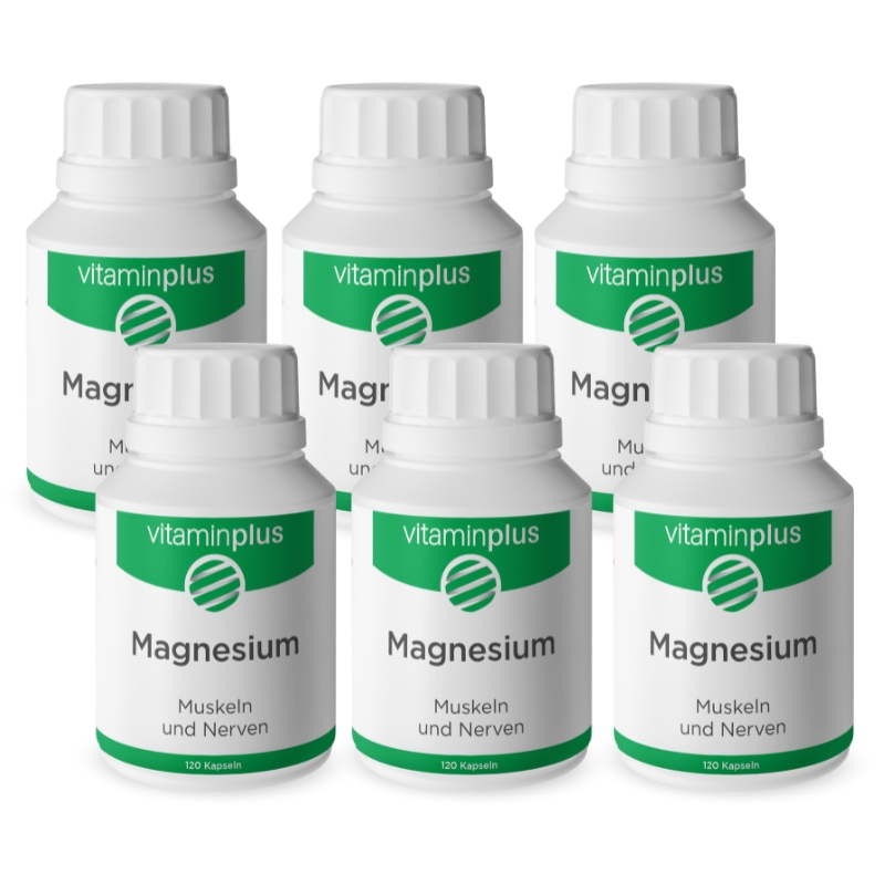 Vitaminplus Magnesium Kapseln 6x 120 Stück Vitaminplus Magnesium Kapseln 6x 120 Stück