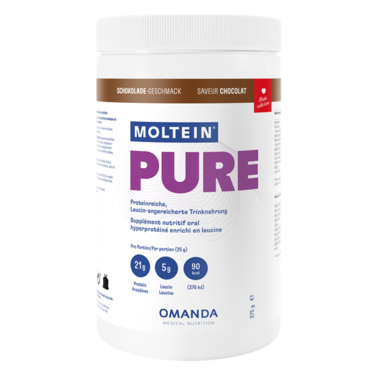 Moltein Pure Schokolade Dose 375 g