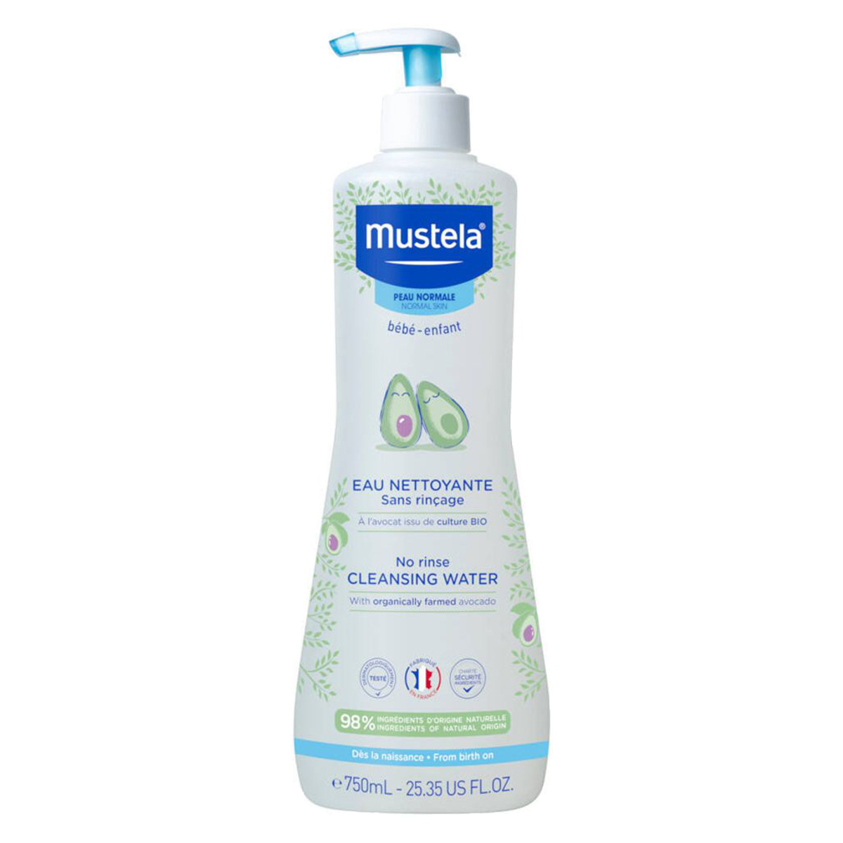 Mustela Reinigungsfluid ohne Abspülen normale Haut 750ml Mustela Reinigungsfluid ohne Abspülen normale Haut 750ml