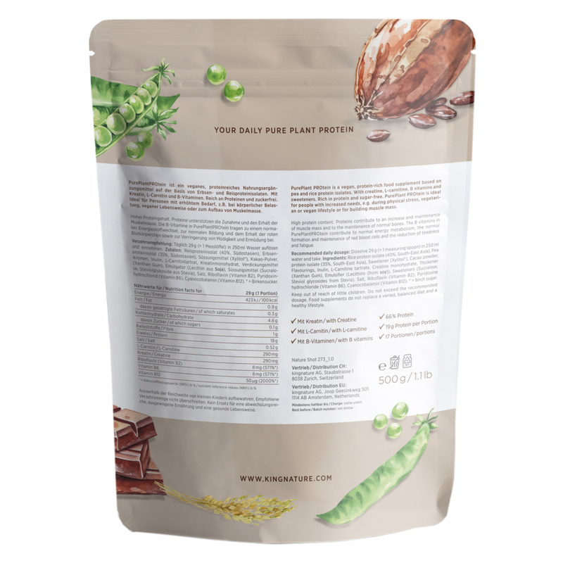 Kingnature PurePlant Protein Pulver 500 g Kingnature PurePlant Protein Pulver 500 g