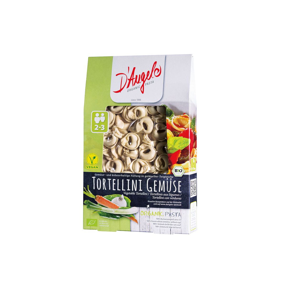 D`Angelo Pasta Tortellini Gemüse Bio 250 g D`Angelo Pasta Tortellini Gemüse Bio 250 g