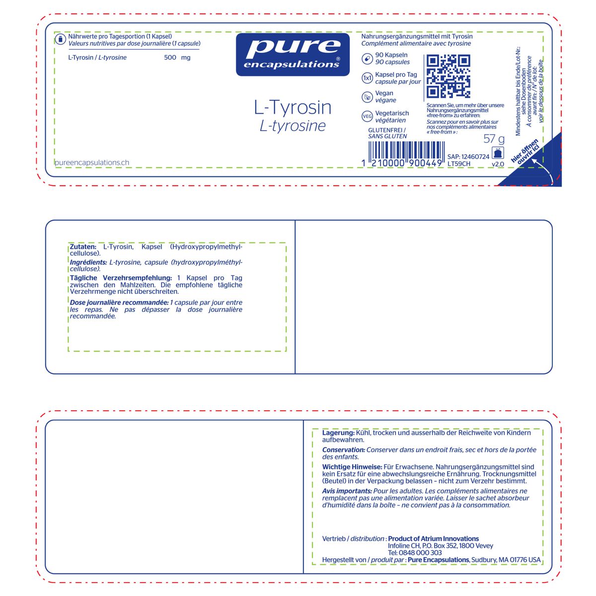 Pure L-Tyrosin Kapseln Dose 90 Stück Pure L-Tyrosin Kapseln Dose 90 Stück