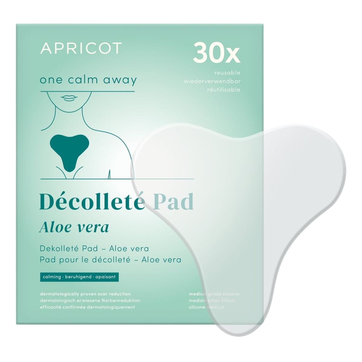 Apricot Dekolleté Pad wiederverwendbar mit Aloe Vera