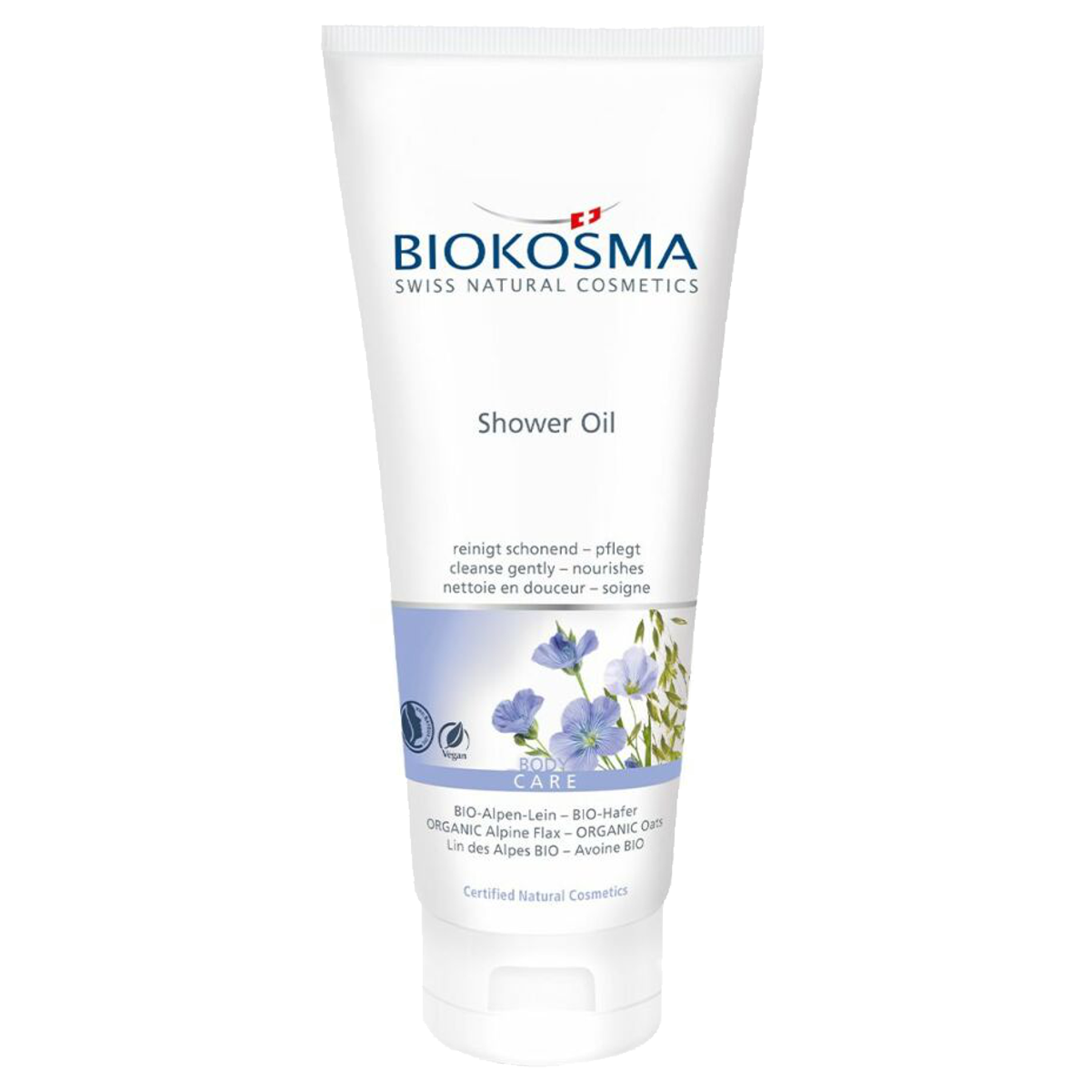 Biokosma Shower Oil Bio-Alpen-Lein Hafer 200 ml