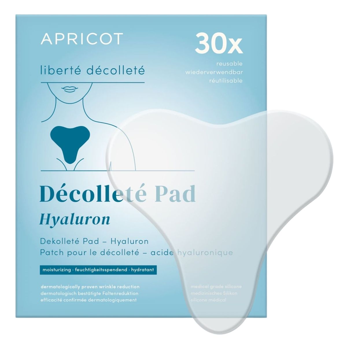 Apricot Dekolleté Pad wiederverwendbar mit Hyaluron