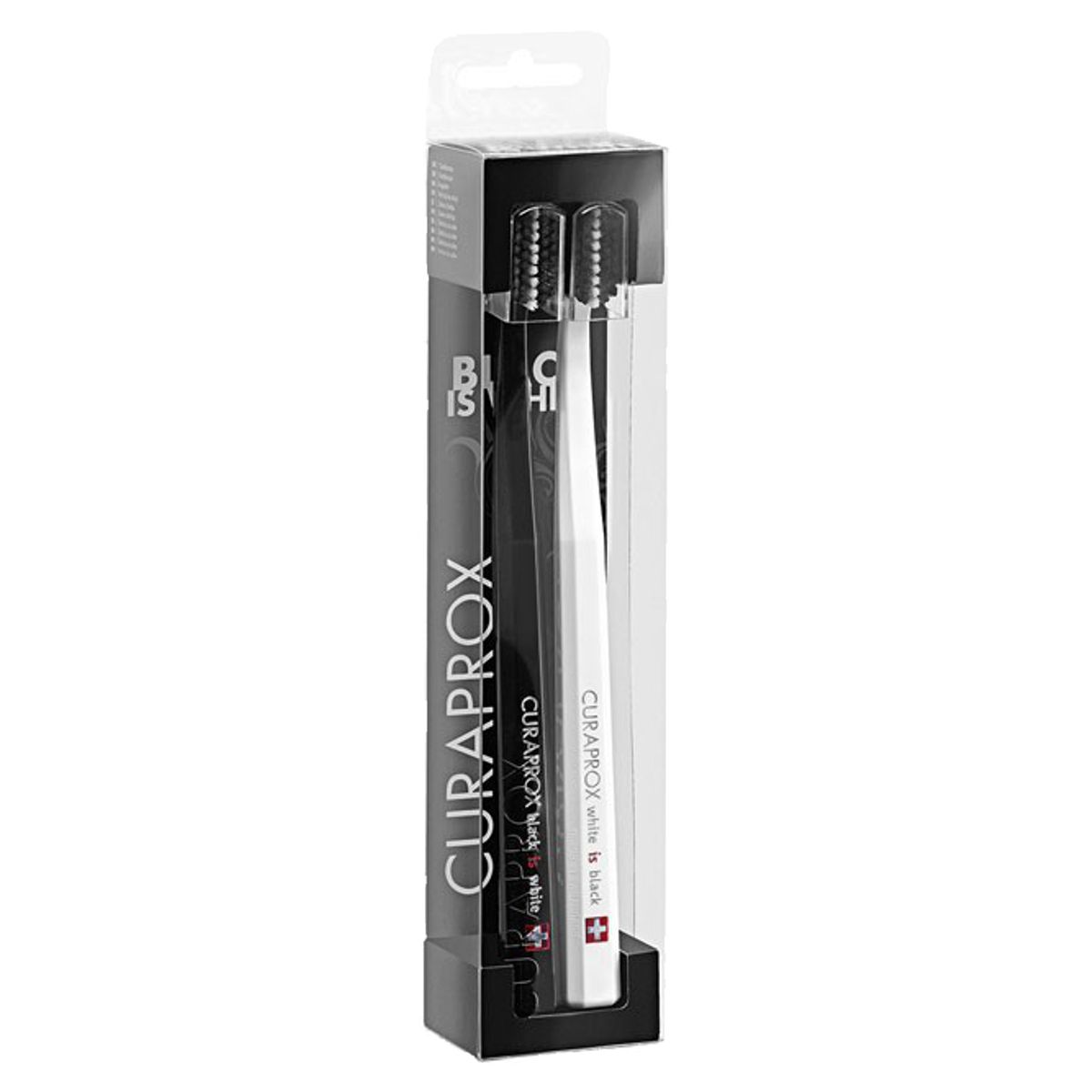 Curaprox White is Black Zahnbürste weiss/schwarz 2 Stück