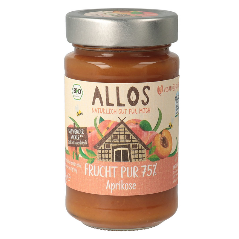 ALLOS Frucht Pur Konfitüre 75 % Aprikose Bio 250 g ALLOS Frucht Pur Konfitüre 75 % Aprikose Bio 250 g