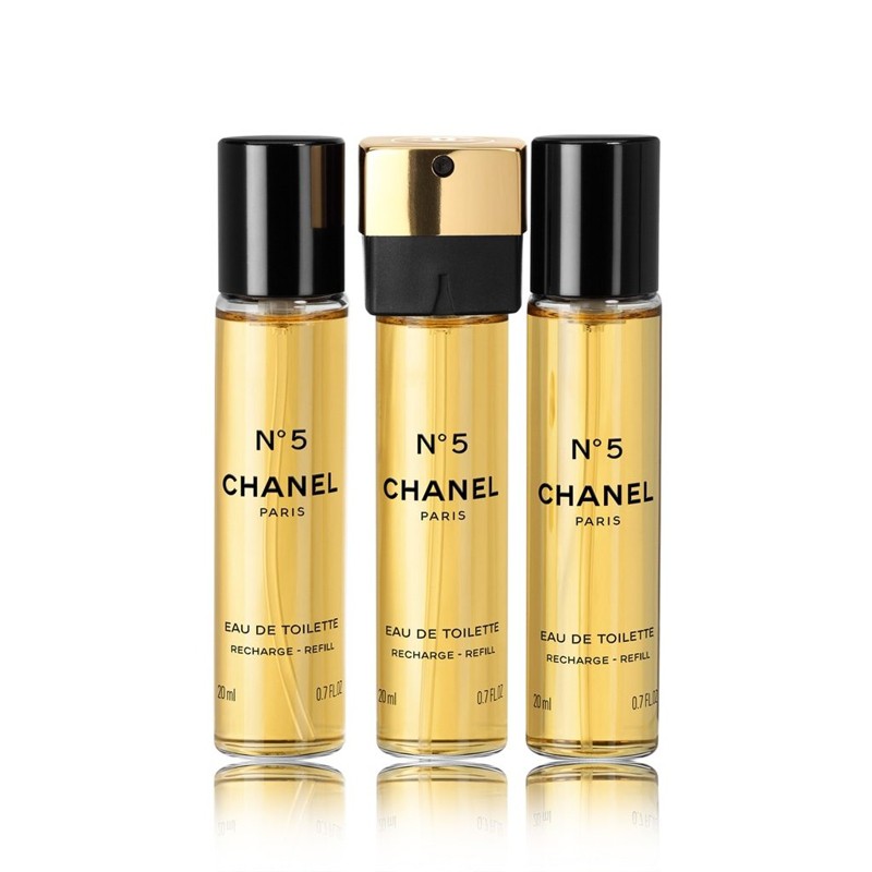 CHANEL N°5 Eau de Toilette Twist and Spray refill 3 x 20 ml CHANEL N°5 Eau de Toilette Twist and Spray refill 3 x 20 ml