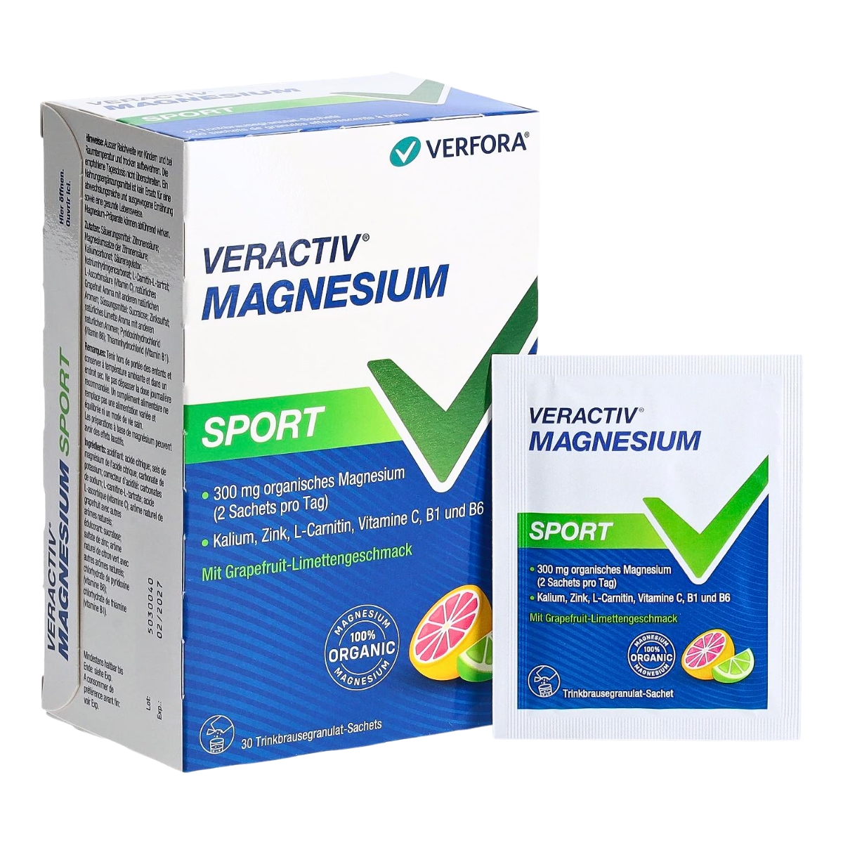 Veractiv Magnesium Sport Beutel 30 Stück Veractiv Magnesium Sport Beutel 30 Stück