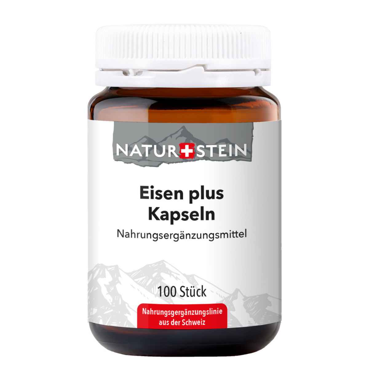 Image of Naturstein Eisen plus Kapseln 100 Stück