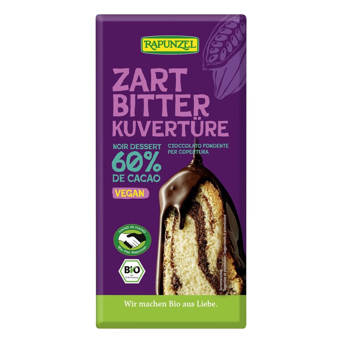 RAPUNZEL Kuvertüre Zartbitter 200 g