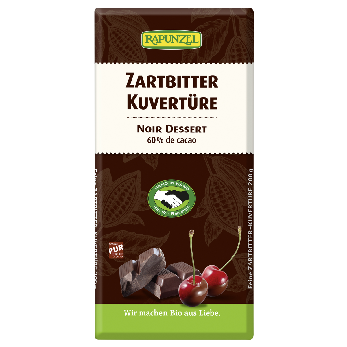 RAPUNZEL Kuvertüre Zartbitter 200 g