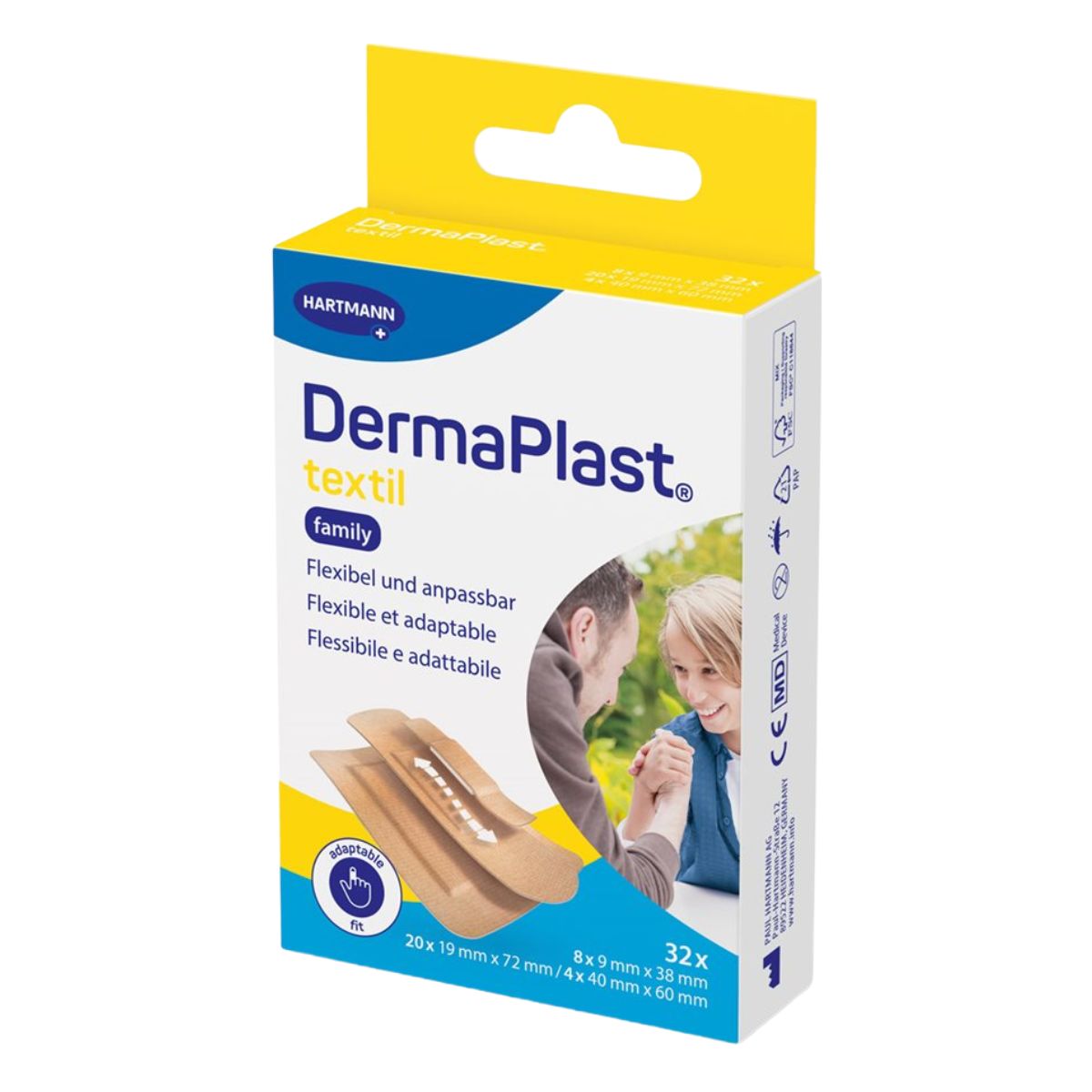 Dermaplast Textil Family Strips assortiert 32 Stück
