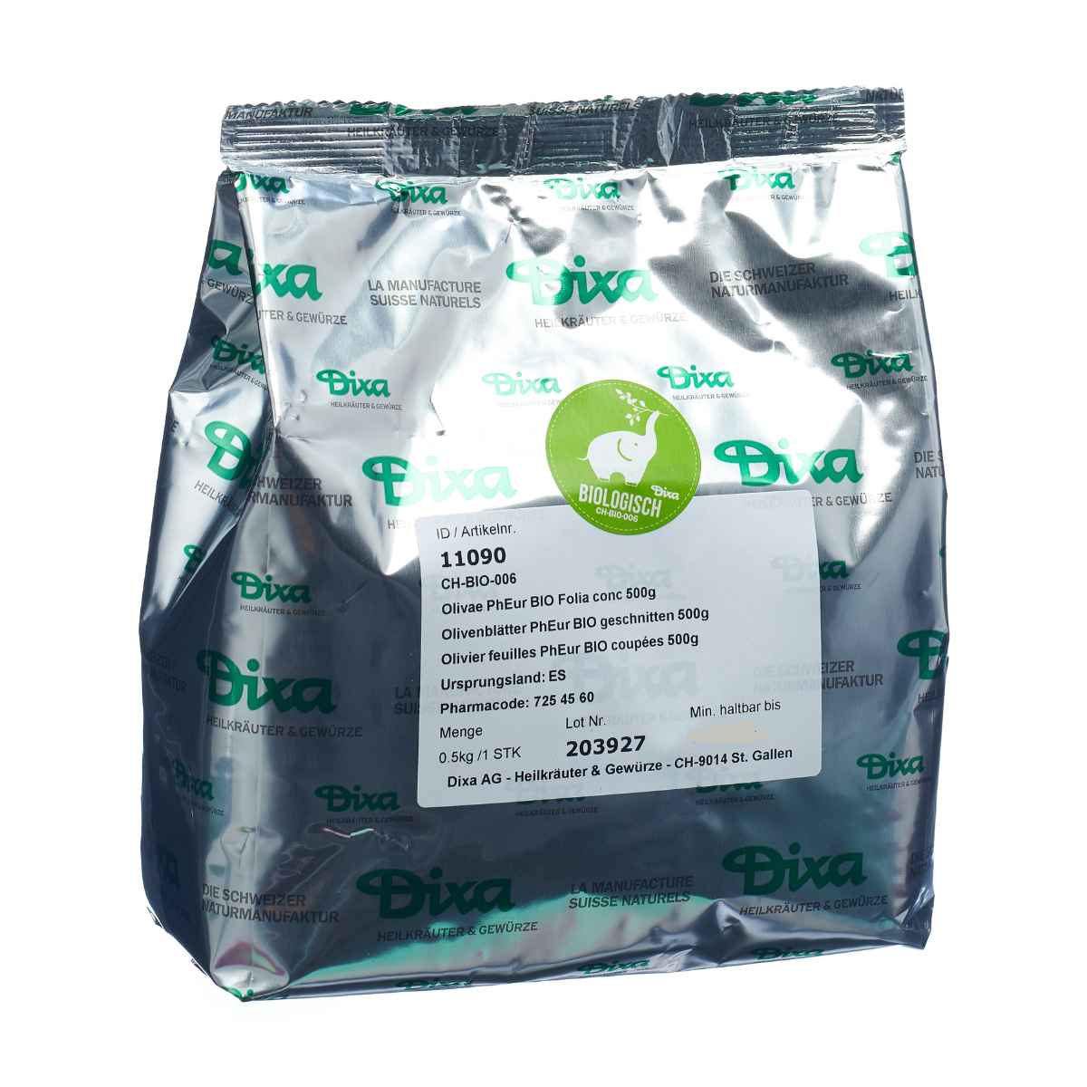 DIXA Olivenblätter PhEur BIO geschnitten 500 g DIXA Olivenblätter PhEur BIO geschnitten 500 g