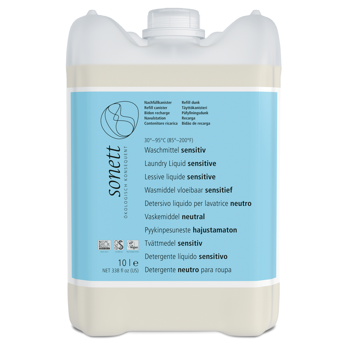 Sonett Waschmittel sensitiv 30°-95°C Kanister 10 Liter Sonett Waschmittel sensitiv 30°-95°C Kanister 10 Liter