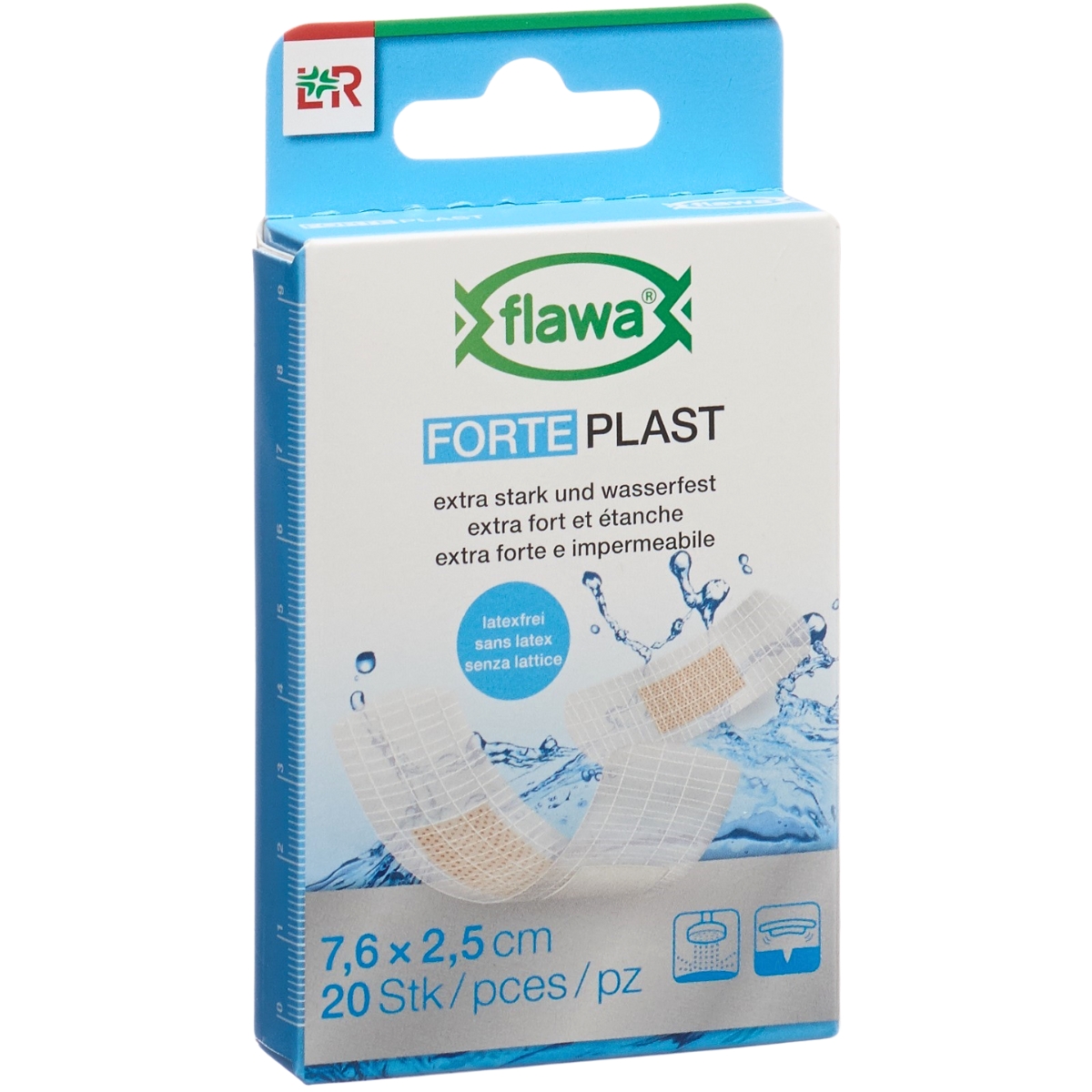 Image of Flawa Forte Plast 2.5 x 7.6cm transparent 20 Stück
