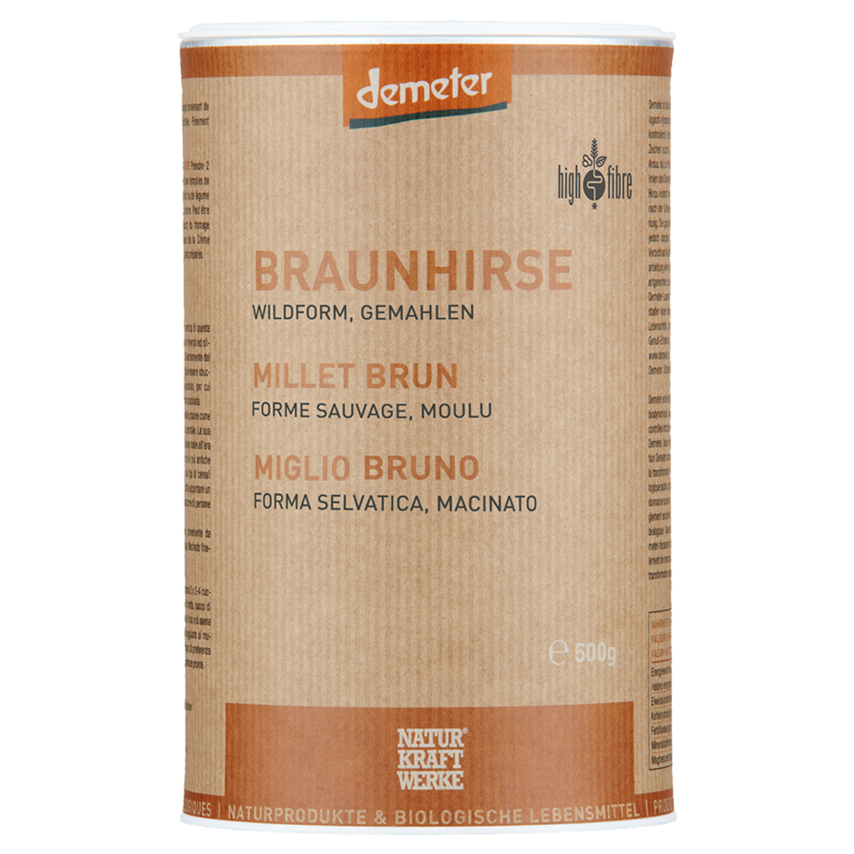 Naturkraftwerke Braunhirse gemahlen Demeter 500 g Naturkraftwerke Braunhirse gemahlen Demeter 500 g