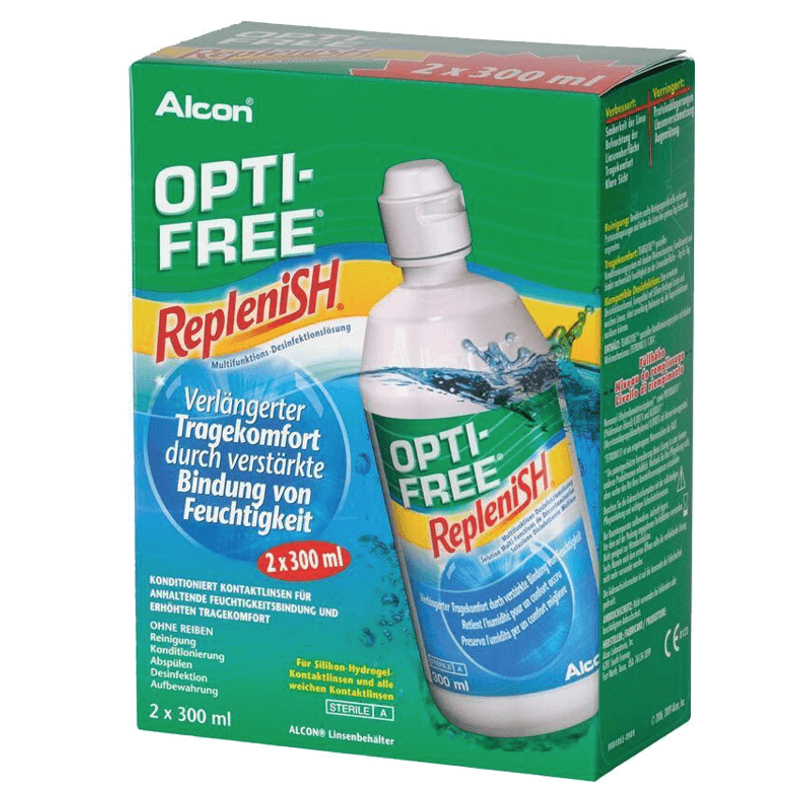 Opti Free Replenish Desinfektionslösung Flasche 2 x 300 ml Opti Free Replenish Desinfektionslösung Flasche 2 x 300 ml