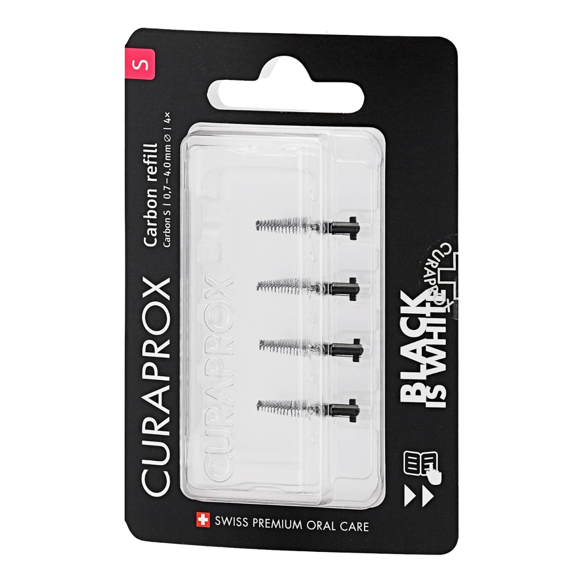 Curaprox Black is white-CPS Carbon S refill 4 Stk