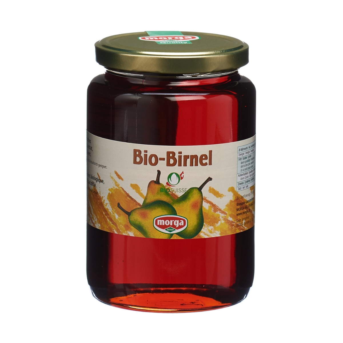 MORGA Birnel Birnensaftkonzentrat Bio Glas 500 g MORGA Birnel Birnensaftkonzentrat Bio Glas 500 g