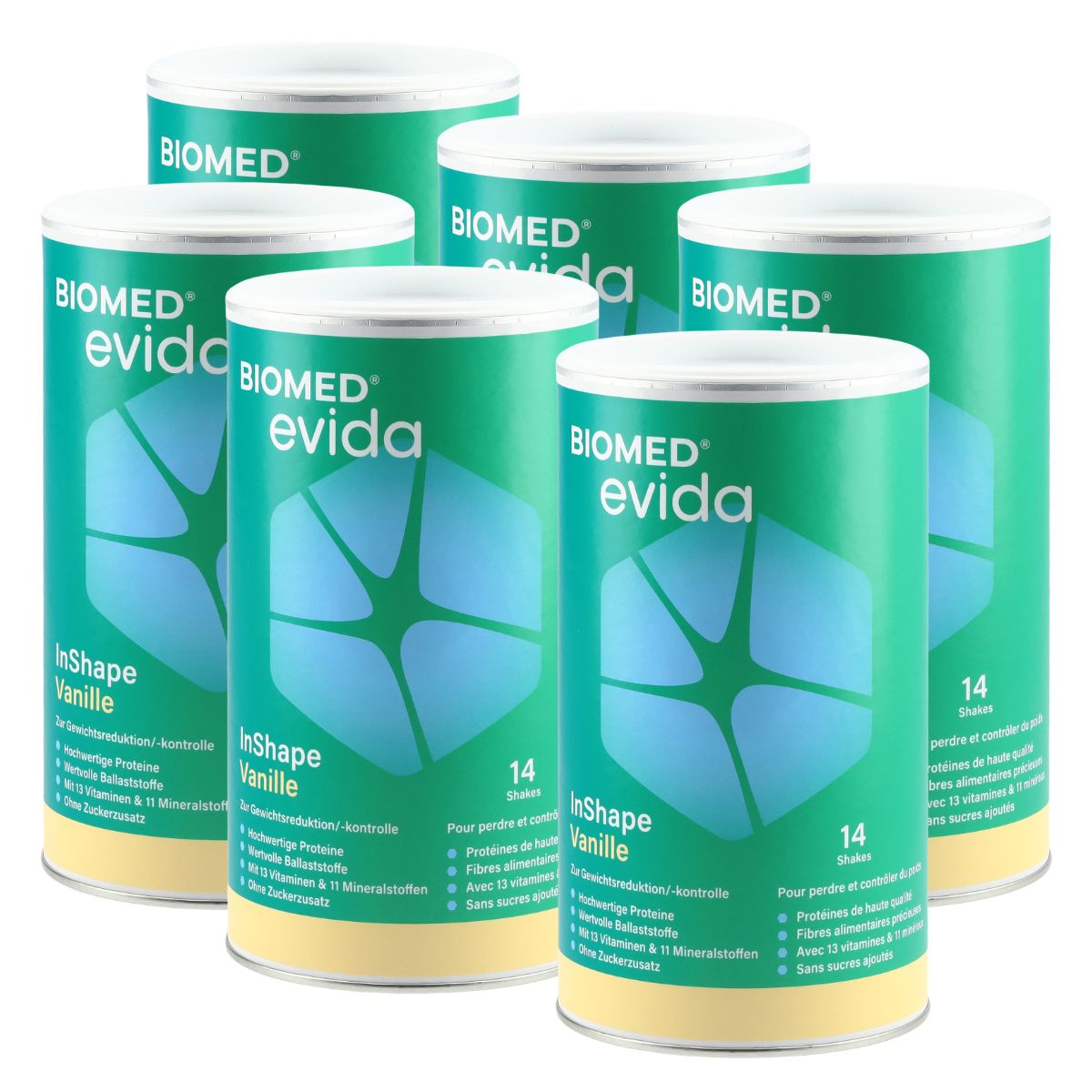 Biomed Evida Pulver Vanille 6x 420 g