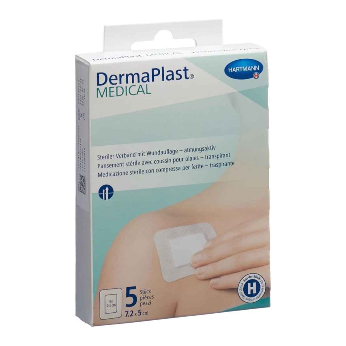 DERMAPLAST Medical Vliesverband 7.2x5cm 5 Stk